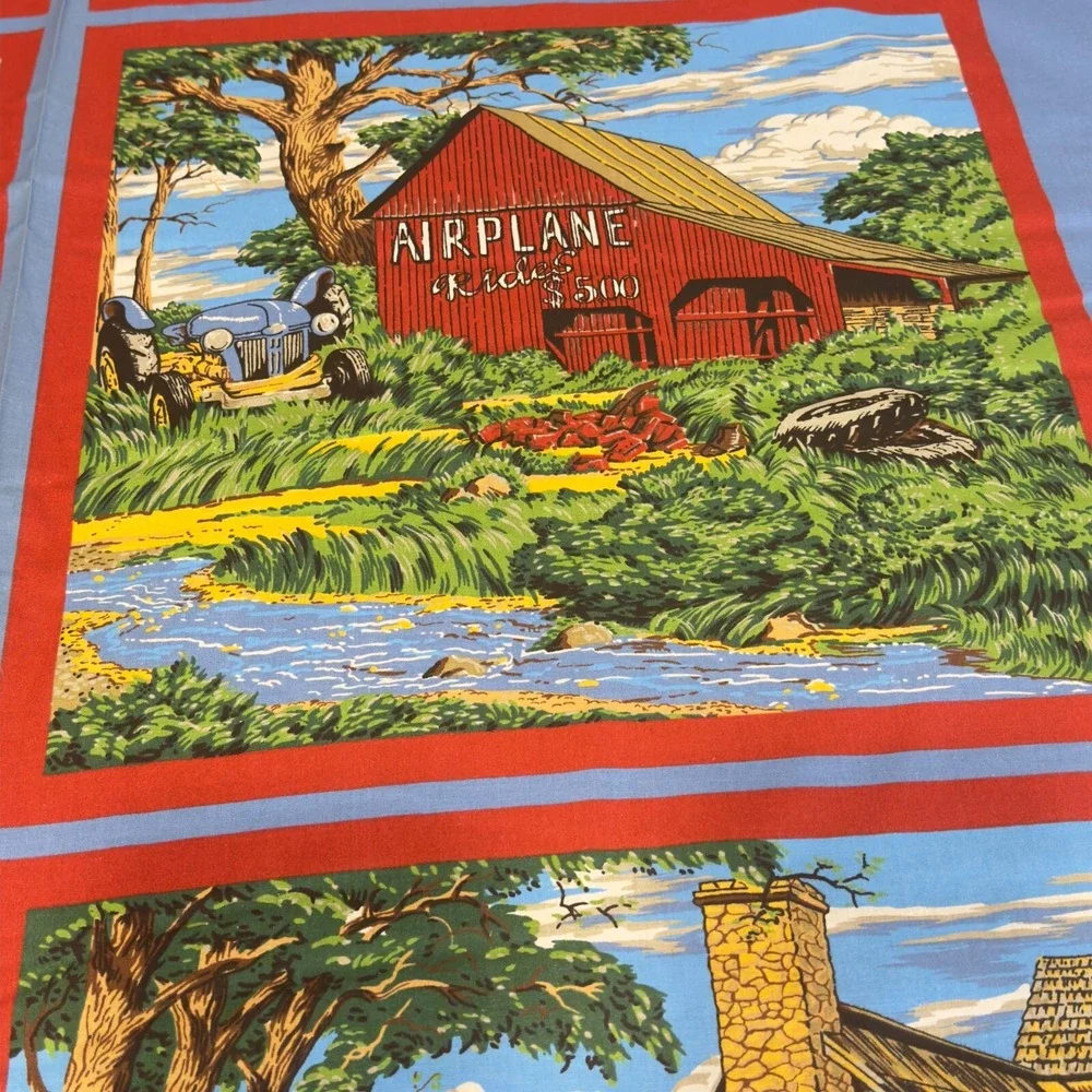 Farmhouse Barn Mill Country Living Fabric 35